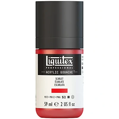 Imagen de Liquitex Professional Gouache acrílico extrafino viscocidad Baja, Tubo 59 ml, Escarlata