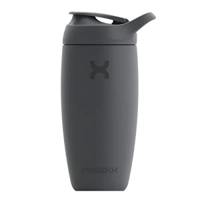Imagen de Promixx botella mezcladora Pursuit, nueva edición: de agua acero inoxidable aislada y vaso para licuadora, 550 ml, Gris grafito
