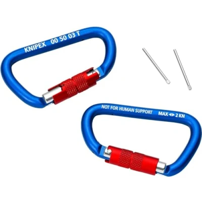 Imagen de Knipex Mosquetón 2 piezas (cartulina autoservicio/blíster) 00 50 03 T BK