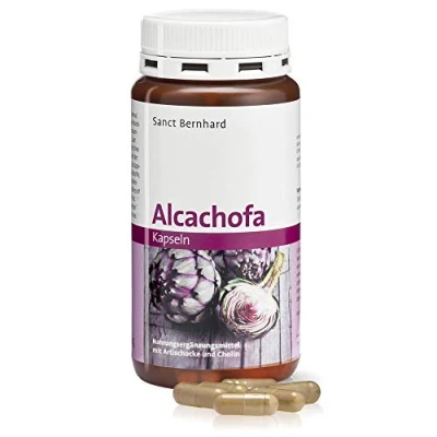 Imagen de Cápsulas de Alcachofa con colina para digestión y metabolismo grasas 150 cápsulas, Sanct Bernhard Cebanatural