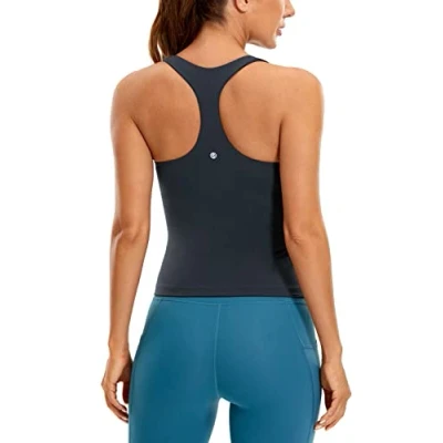 Imagen de CRZ YOGA Camiseta sin Mangas de Entrenamiento para Mujer con Sujetador Incorporado True Navy 38