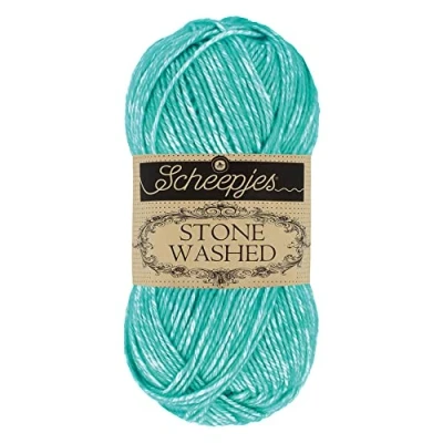 Imagen de Scheepjes 824 Turquesa Stone Washed Hilo 1x50g