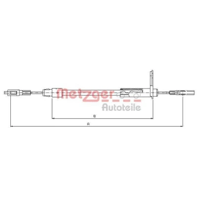 Imagen de METZGER 10.9442 Cable de Freno Mano Atrás derecha 1040/810 Discos COFLE