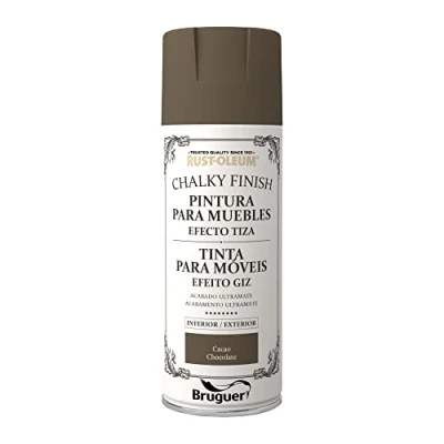 Imagen de Rust Oleum Bruguer Chalky Finish pintura para muebles en spray Cacao 400 ml