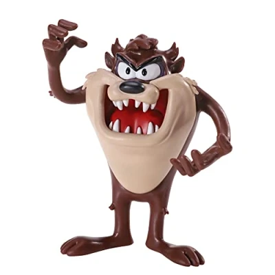 Imagen de BendyFigs The Noble Collection Looney Tunes Mini Taz Tasmanian Devil 9 cm (9 cm) Toys Figura Plegable en Miniatura Figuras de muñeca posibles