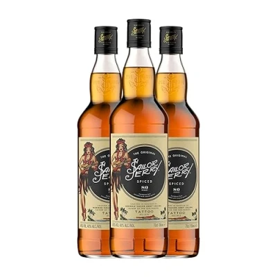 Imagen de Ron Sailor Jerry Rum Spiced Añejo 80 Proof 70 cl (Caja de 3 Botellas cl)