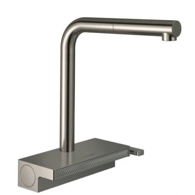 Imagen de Hansgrohe Aquno Select M81 Grifo monomando de cocina 250, caño extraíble, 2 tipos chorro, sBox, acabado acero inoxidable, 73830800