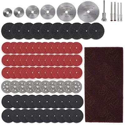 Imagen de 88pcs Mini disco de diamante corte HSS Discos corte, hoja sierra circular para Dremel Kit herramientas combinación resina/vidrio/metal/madera/azulejo con portabrocas