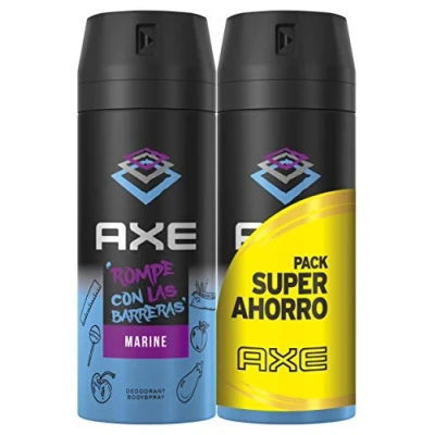 Imagen de Axe Desodorante Marine Pack Duplo Ahorro 2 Paquetes de x 150 ml (Total: 600 ml)