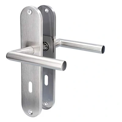 Imagen de Alpertec 28015500 juego de renovación Conte ls acero inoxidable para puertas habitaciones, manijas, accesorios puerta nuevo