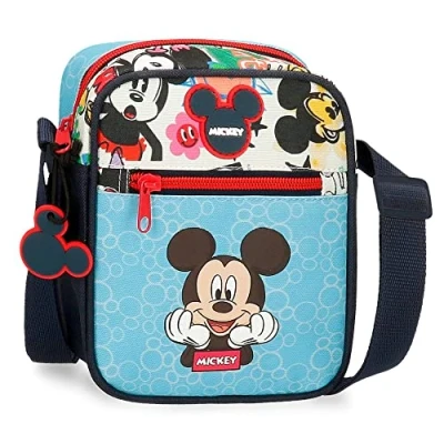 Imagen de Disney Mickey Be Cool Bandolera Azul 14x18x5,5 cms Poliéster