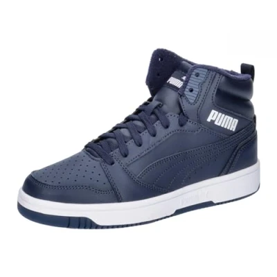 Imagen de PUMA Rebound V6 Mid WTR Jr, Zapatillas, Strong Gray New Navy White, 37.5 EU