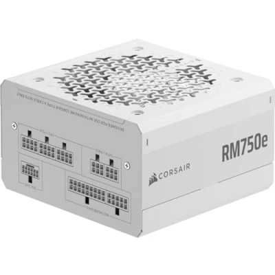 Imagen de CORSAIR RM750e (2025) Fuente de Alimentación ATX Totalmente Modular Bajo Ruido con Cable 12V 2x6 Compatible 3.1 y PCIe 5.1, Eficiencia Cybenetics Gold, Condensadores a 105C Blanco