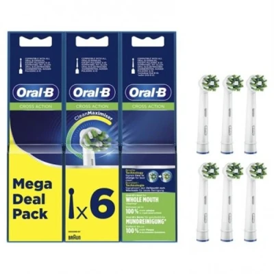 Imagen de ¡Oferta 28% ! Braun Eb50 6 (2+2+2) Cross Action New Recambio Cepillo Dental