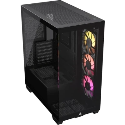 Imagen de CORSAIR 3500X ARGB Media Torre ATX Caja de PC Cristal Templado Panorámico Compatible Placa Base Conexión Inversa 3X Ventiladores RS120 Incluidos Negro