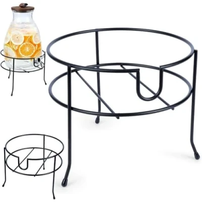 Imagen de Soporte para dispensador de bebidas con grifo metal, color negro