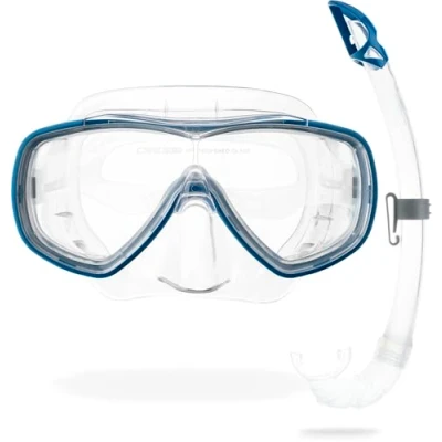 Imagen de Cressi Onda Combo Conjunto Máscara y Tubo México, Transparente/AzulTalla Única, Adulto Unisex