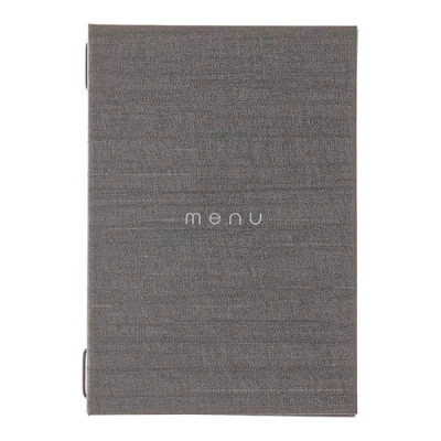 Imagen de DAG Style, Portamenu Restaurante A5 Linea Italy, Menú con inscripción &quot;menu&quot; Color Gris, PU, 100% Made in Italy