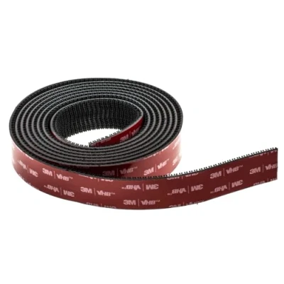 Imagen de Dpm tapes Dual Lock SJ3870, 1 Tira Adhesiva De Sujeción Para Automóviles, Dashcam, Go Pro, Soporte Pago Peaje, Cierre A Presión, Producto Altamente Adhesivo, Negro (25,4 mm x 2 m)
