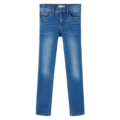 Imagen de Name it Nkmtheo PANT Vaqueros pitillo para niños, Talla: 104, Medium blue denim