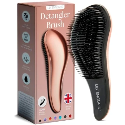 Imagen de Cepillo de Pelo Desenredante Para Cabello Mojado, Seco, Fino, Grueso, Rizado Mejor Todo Tipo Regalo Ideal Mujeres y Niños ¡No Más Enredos! (rosegold) Lily England