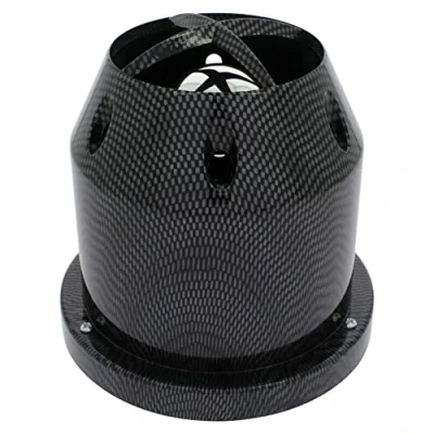 Imagen de Filtro de Aire Universal para Coche Incluye 4 Adaptadores 60mm 65mm 70mm 77mm Entrada Alto Flujo Limpiador Color Carbono