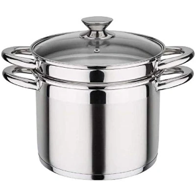 Imagen de GSW Stahlwaren GmbH Vaporera de Acero Inoxidable con Inserto, Plata, 22 cm