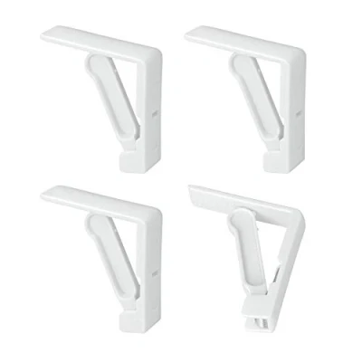 Imagen de METALTEX Juego 4 SUJETAMANTELES PLAST. C/Muelle, Blanco, 28 x 18 cm