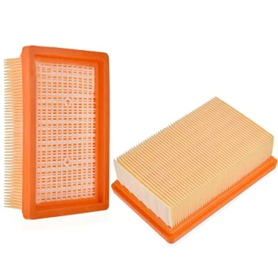 Imagen de 2 unidades filtro de pliegue plano compatible para Kärcher WD4Premium/WD5P/WD5 Premium/WD5 Premium/WD6 P aspiradora repuesto 2.863 005.0