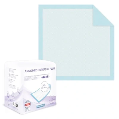 Imagen de 90x ARNOMED empapadores Cama Adultos para incontinencia 60x60cm, Cambiador desechable Bebe, empapador de celulosa 5 Capas, Desechables