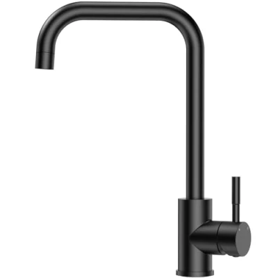 Imagen de Grifo Cocina Negro, CECIPA Grifos Fregadero Giratorio 360, Negro Agua Caliente y Fría de Acero Inoxidable, Torneira Cozinha Resistente a la Corrosión
