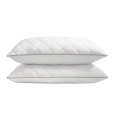 Imagen de SONGMICS HOME Juego de 2 Almohadas Cama, Doble Uso, 50 x 70 cm, Funda Suave Refrigerante, 650 g Relleno, Invierno Verano, Cojín, Lavable a Máquina y Secable Menos 60 C, Blanco Nube TBP024W01