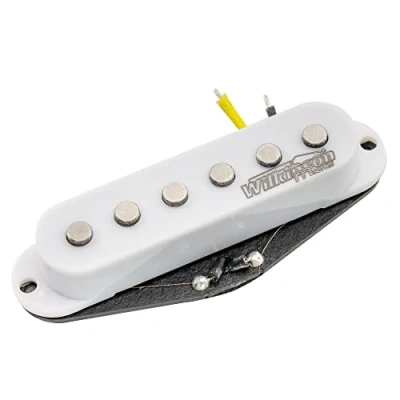 Imagen de Wilkinson Serie M High Output Alnico 5 Pastilla de Bobina Simple Medio Pickup para Guitarra Eléctrica Stratocaster, Blanco