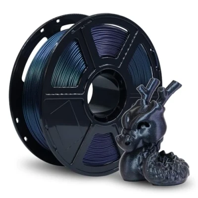 Imagen de Flashforge filamento PETG de 1,75 mm, impresora 3D alta resistencia 1 kg, perfecto para uso en exteriores y a largo plazo, titanio quemado