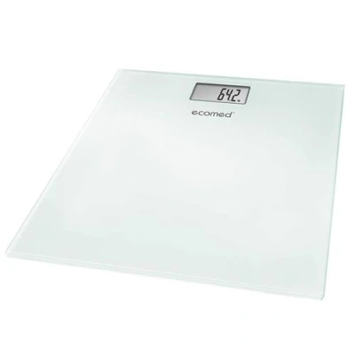 Imagen de Ecomed PS 72E báscula personal digital, hasta 150 kg, de baño vidrio con desconexión automática, Color Blanco, 1 Stück (1er Pack)