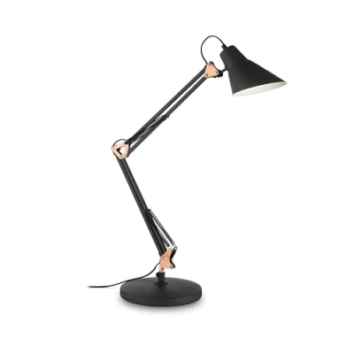 Imagen de Ideal Lux SALLY TL1 E27 Negro lámpara de mesa Lámparas (Negro, Metal, Dormitorio, Habitación los niños, Salón, IP20, E27, 1 bombilla(s))