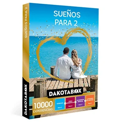 Imagen de DAKOTABOX Caja regalo hombre mujer pareja idea de Sueños para 2 10000 experiencias como estancias rurales, tratamientos, cenas y actividades aventura