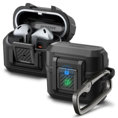 Imagen de Spigen Lock Fit Funda Negro Samsung Galaxy Buds 3/3 Pro