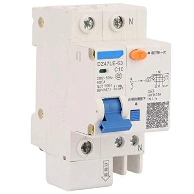 Imagen de Interruptor automático diferencial 1P + N 10A Protección contra cortocircuitos en dispersión de corriente