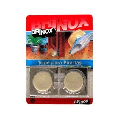 Imagen de Brinox B90060Q Tope puerta pequeño adhesivo, 2 x 4,1 cm, color beige