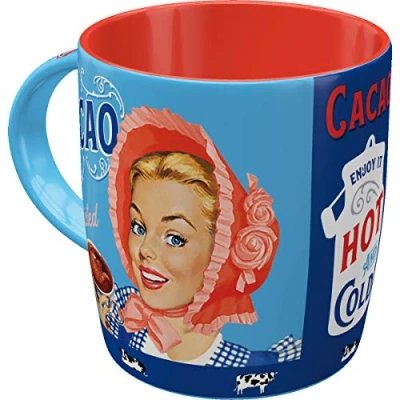 Imagen de Nostalgic Art taza de café, 330 ml, Cacao Addicted Idea regalo para fans lo retro, cerámica, diseño vintage
