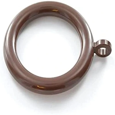 Imagen de Merriway bh05952 cortina de plástico Polo Rod Anillos con fijo ojo, interior Dia. 28 mm (1.1/4 pulgadas) Outer 40 (1.1/2 pulgadas), color marrón oscuro, pack 25