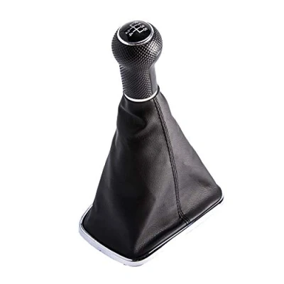 Imagen de SFONIA 5 Velocidades Coche Pomo Palanca de Cambios Stick Head Shifter Cubierta Polvo Golf 4 Jetta 98 04