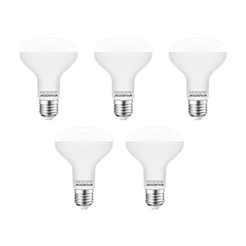 Imagen de Aigostar Pack de 5 Bombilla LED E27 12W R80,luz blanca 6500K, 1170 lúmenes, Ángulo 170, No regulable