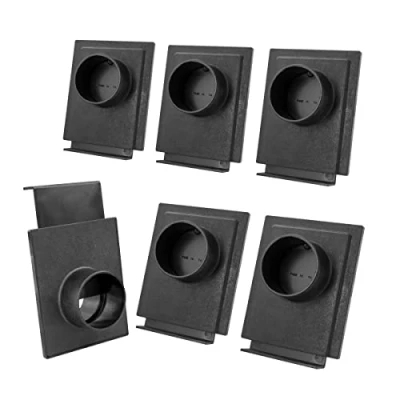Imagen de POWERTEC 70133 P6V Puerta explosiva de 2 1/2 pulgadas para colector polvo, accesorios recogida paquete 6