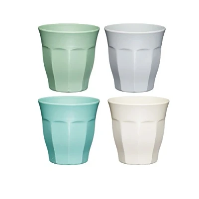 Imagen de Colourworks Vasos de Plástico Melamina, Juego 4 Tazas Picnic, 280ml, Color Clásico