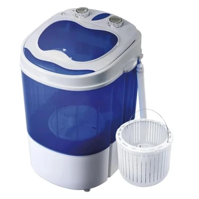 Imagen de briebe Camp Mini Lavadora Portátil con Centrifugado, Camping, Capacidad Ropa 3Kg, Ideal Viajes, Caravanas Camper y Autocaravanas, Carga Superior, Bajo Consumo Agua Energía, WM1111