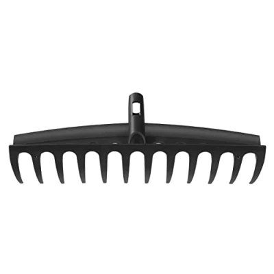 Imagen de Fiskars Cabezal de Rastrillo, 12 Dientes, Conectable con el mango Solid Fiskars, Ancho: 41 cm, Dientes Plástico, Negro, Solid, 1014917