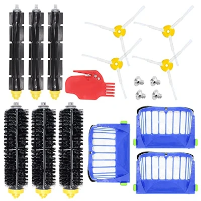Imagen de DingGreat Kit Repuestos y Accesorios Filtro Cepillo Lateral para Aspiradora iRobot Roomba Serie 600 605 610 615 616 620 625 630 631 632 639 650 651 660 670 680 681 691