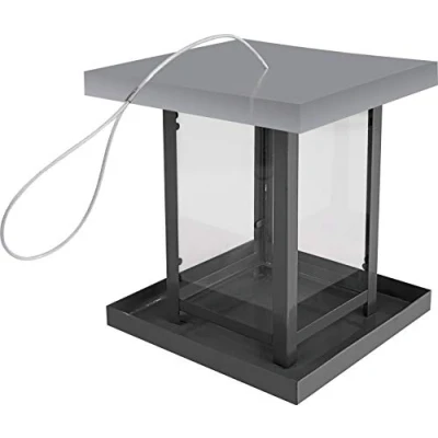 Imagen de Windhager 07015 Comedero para pájaros Silo View con cuerda de sujeción acero